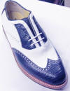 Classic Gold Toe Golf shoes Navy/white wing tip