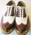 Bari-Burgundy wing tip  Gold Toe Golf Shoes